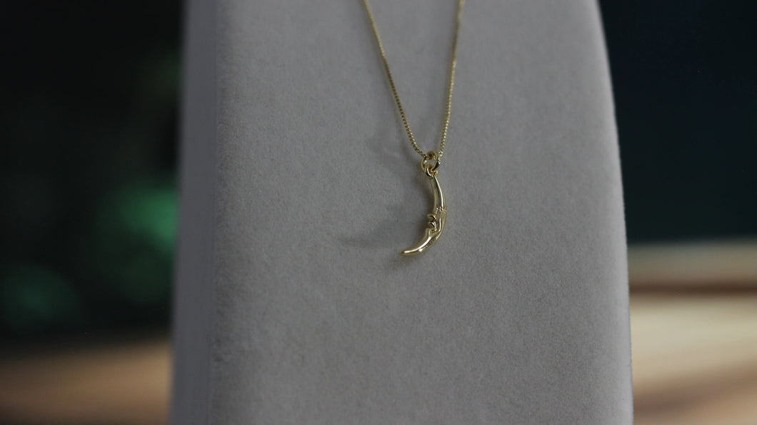 Crescent Moon Necklace by July Moon Collection